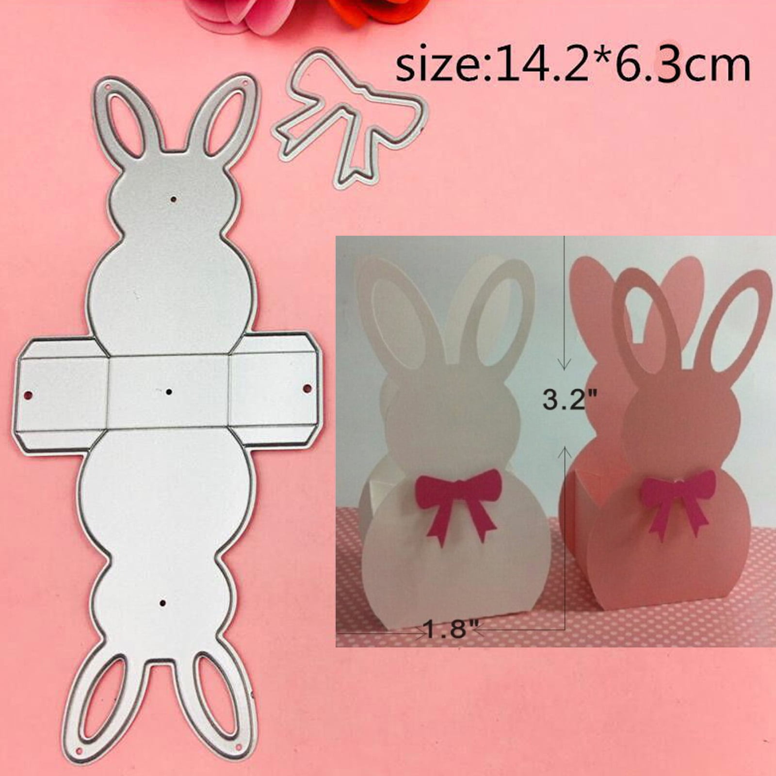 Die Cuts for Card Making, Ouginx 3D Rabbit Frame Box Metal Cutting Dies ...