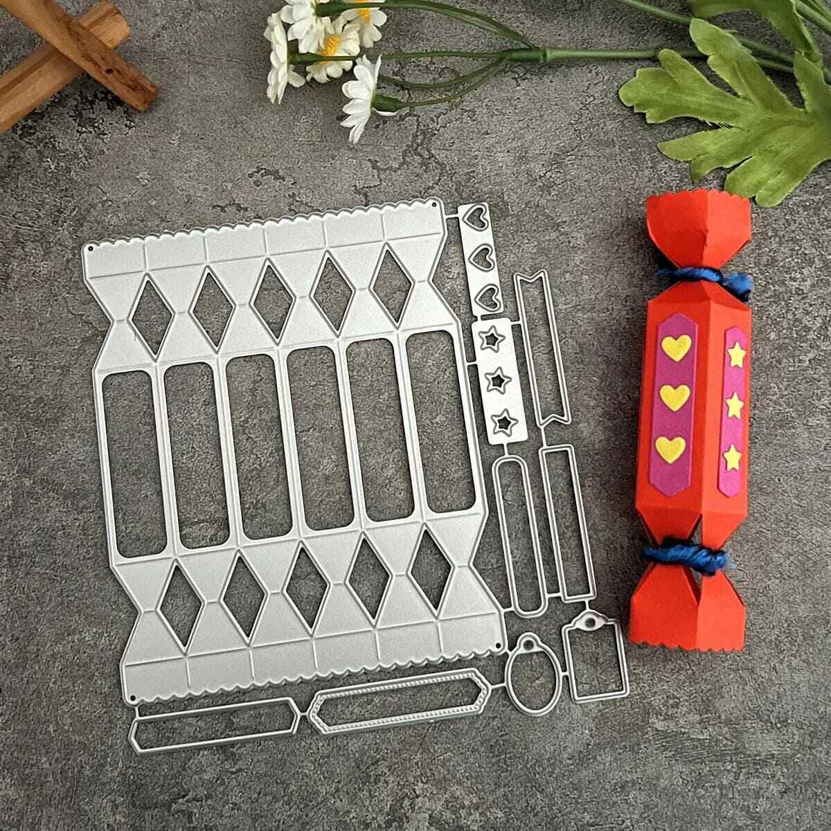 Die Cuts for Card Making, Ouginx 3D Bag Gift Box Metal Cutting Dies DIY ...