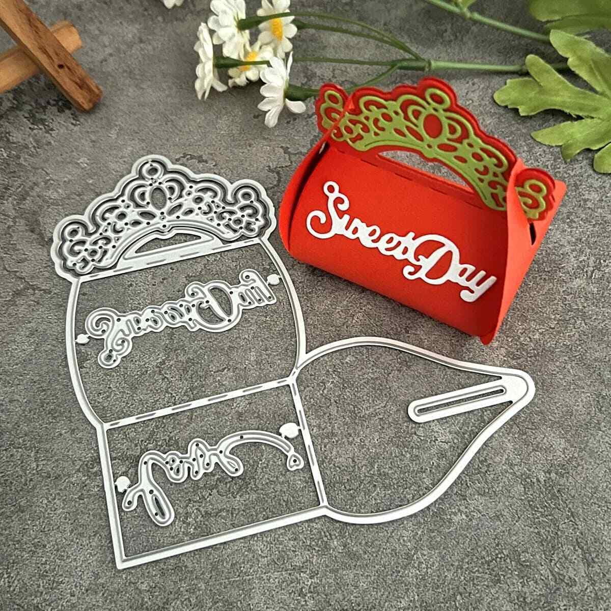 Die Cuts for Card Making, Ouginx 3D Bag Gift Box Metal Cutting Dies DIY ...