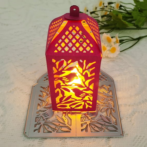 Die Cuts for Card Making, Ouginx Bird Leaves Lantern Metal Cutting Dies DIY Die Cutters Die Stencils for Scrapbooking, Embossing & More