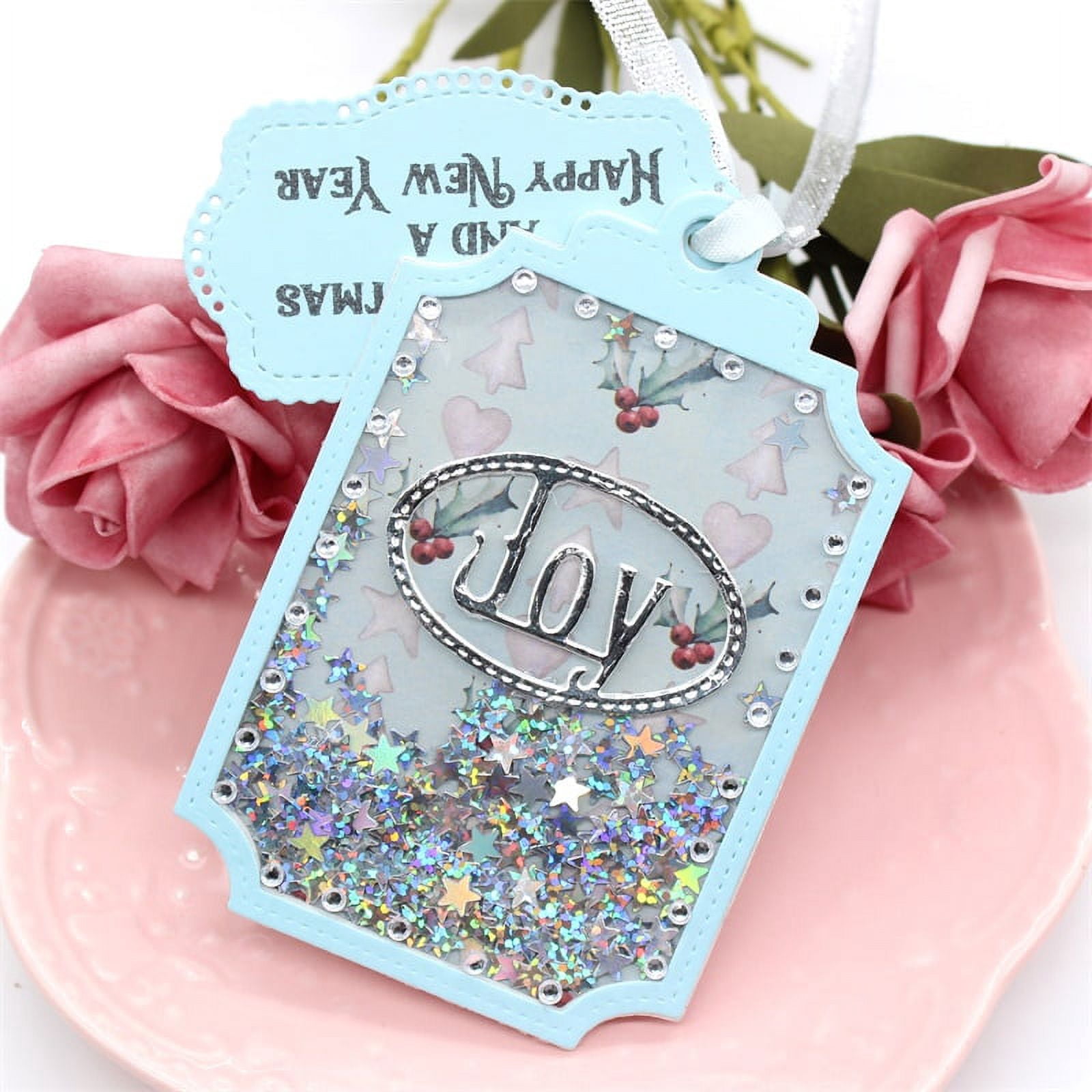 Die Cuts for Card Making, Ouginx Christmas Gift Tags Shaker Metal ...