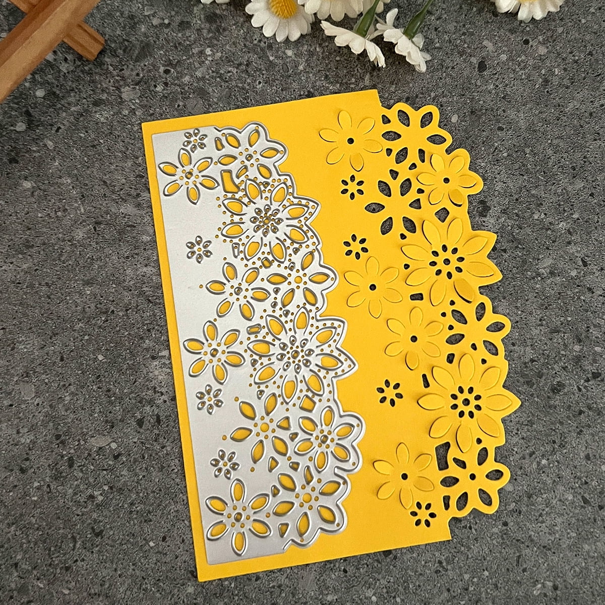 Die Cuts for Card Making, Ouginx Flower Lace Border Metal Cutting Dies ...