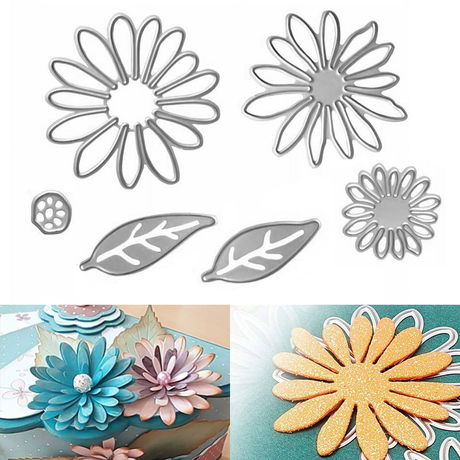 Die Cuts for Card Making, Ouginx Flower Leaf Metal Cutting Dies DIY Die ...