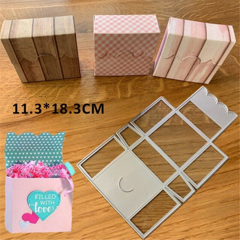 Die Cuts for Card Making, Ouginx Folded Box Metal Cutting Dies DIY Die ...