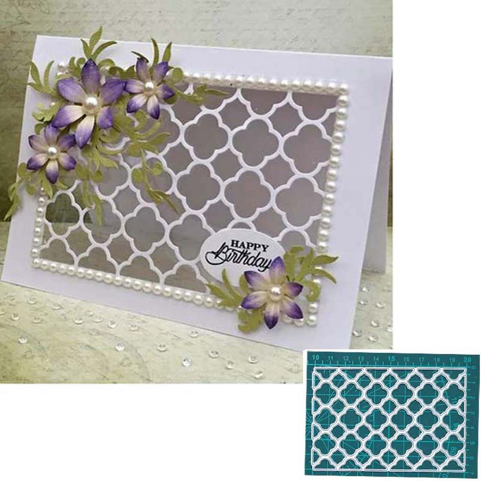 Die Cuts for Card Making, Ouginx Grid Frame Background Metal Cutting ...