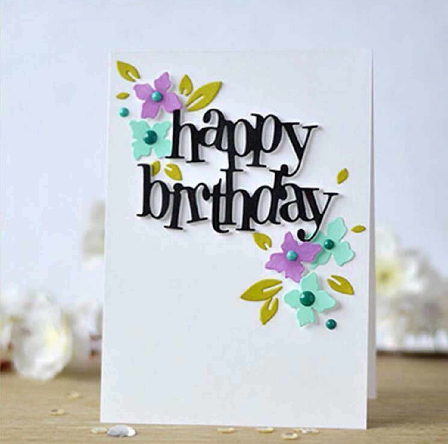 Die Cuts for Card Making, Ouginx Happy Birthday Letter Metal Cutting ...