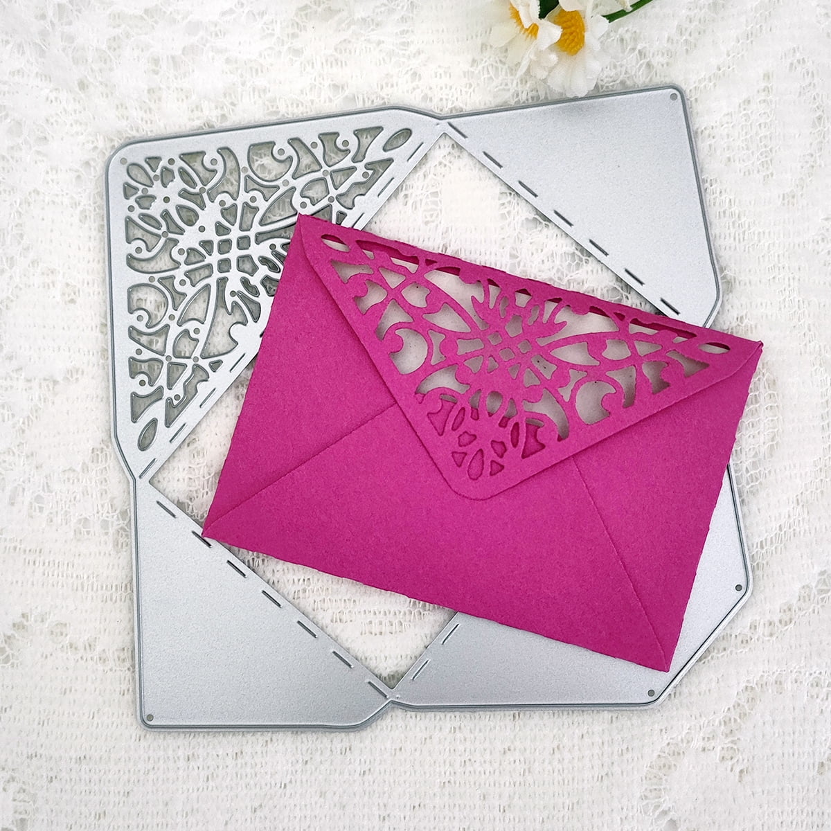 Die Cuts for Card Making, Ouginx Lace Envelope Frame Metal Cutting Dies ...
