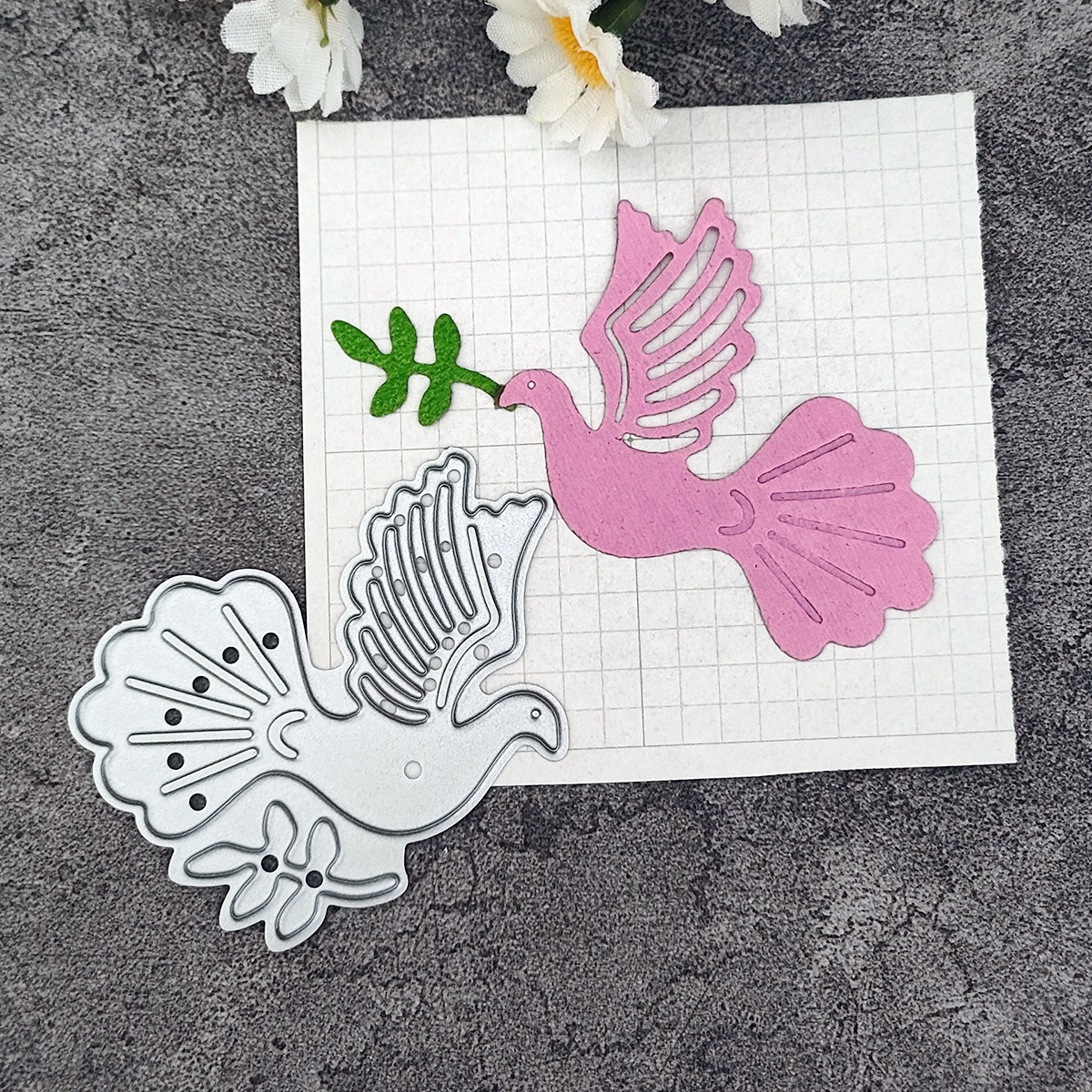 Die Cuts for Card Making, Ouginx Peace Dove Metal Cutting Dies DIY Die ...