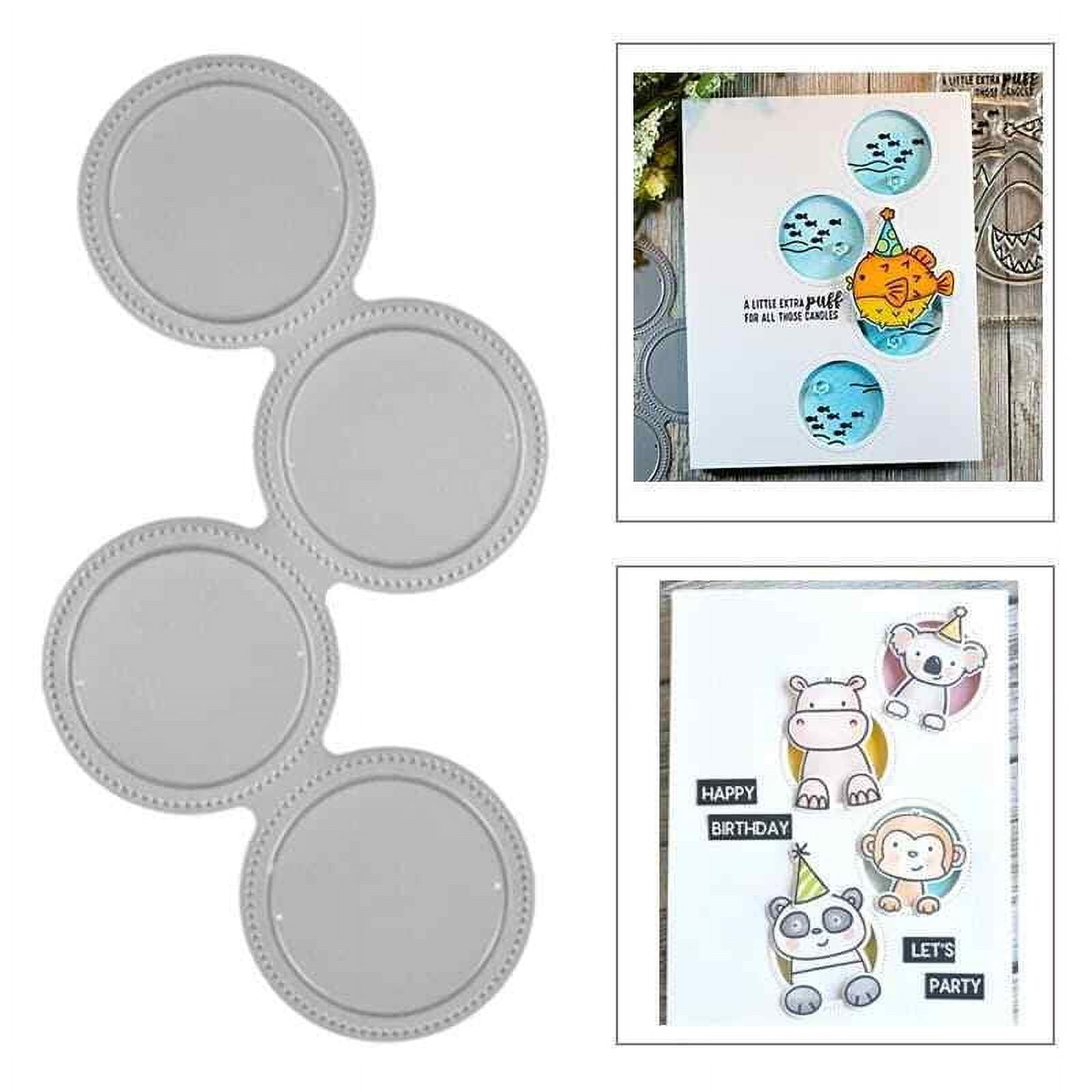 Die Cuts for Card Making, Ouginx Round Window Metal Cutting Dies DIY ...