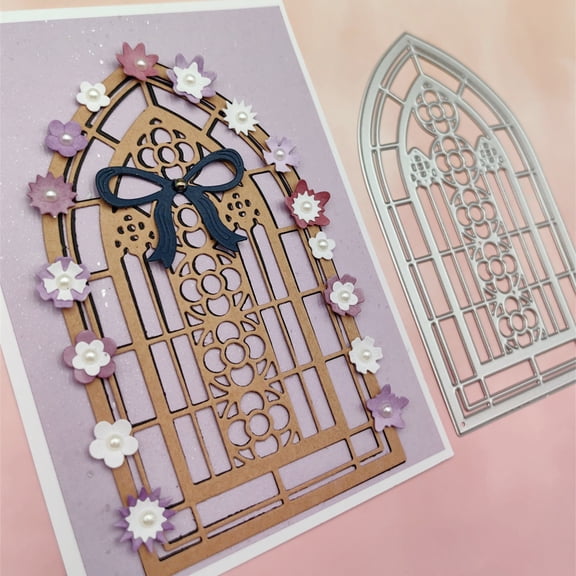 Die Cuts for Card Making, Ouginx Window Frame Metal Cutting Dies DIY Die Cutters Die Stencils for Scrapbooking, Embossing & More
