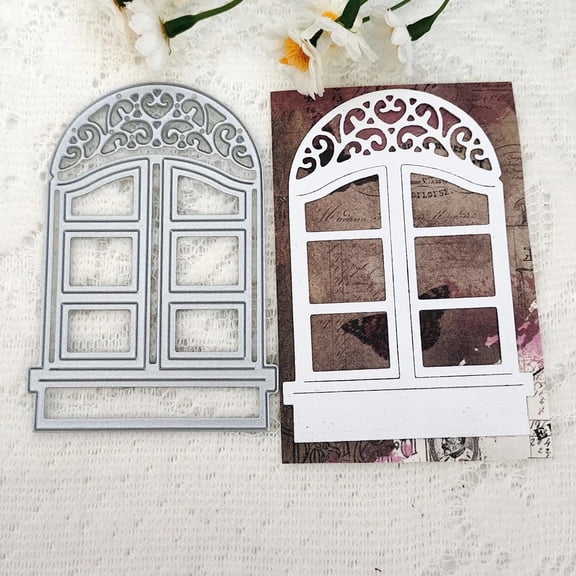 Die Cuts for Card Making, Ouginx Window Metal Cutting Dies DIY Die Cutters Die Stencils for Scrapbooking, Embossing & More