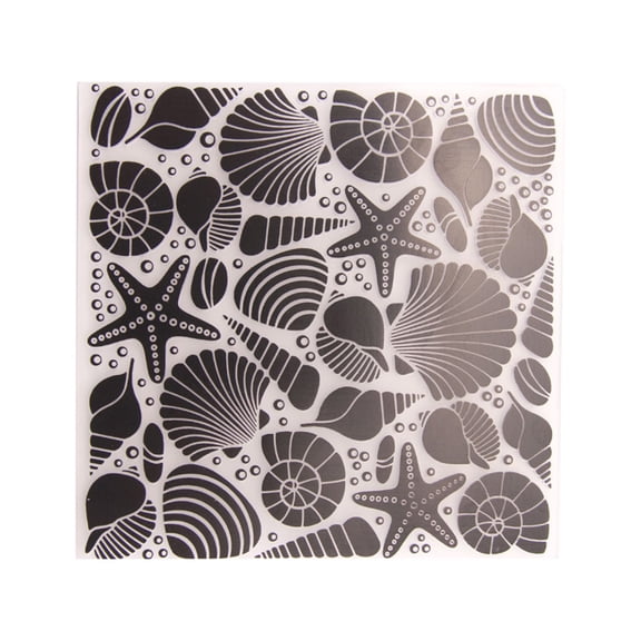Die Cut Embossing Templates for Scrapbooking and Folder Decoration with Seashell Designs