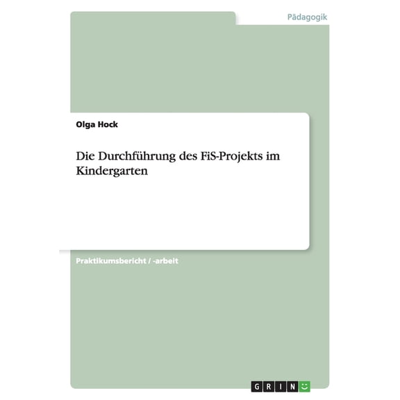 Die Durchfhrung des FiS-Projekts im Kindergarten (Paperback)