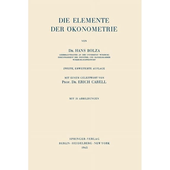 Die Elemente Der Ãkonometrie, (Paperback)