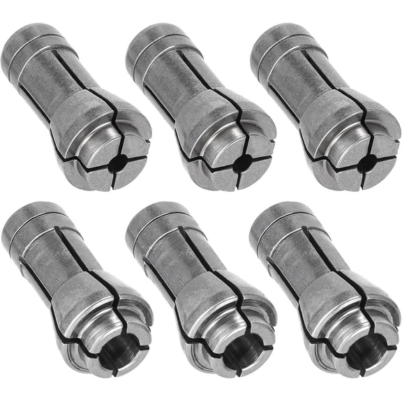Die Grinder Collet Set 6-Pack, 3mm and 6mm Clamping Chucks with 1/4" 1/8" Arbors