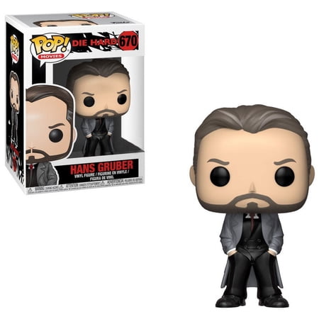 funko pop movies: die hard - hans gruber in trench coat collectible figure, multicolor