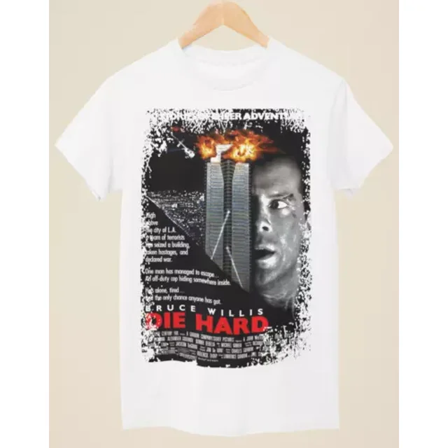 Die Hard Movie Poster Inspired Unisex White TShirt Hot Trending Shirt, Sweatshirt, Hoodie