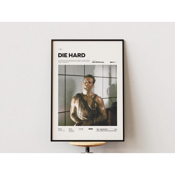 Die Hard Poster, Bruce Willis Poster, John McTiernan's Movie Die Hard Poster Size 24''x36'' Goldengate