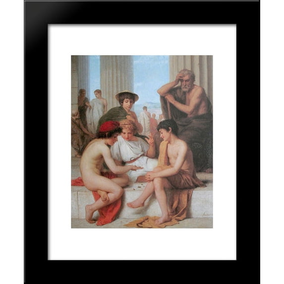 Die Knöchelspieler 20x24 Framed Art Print by Albert Anker