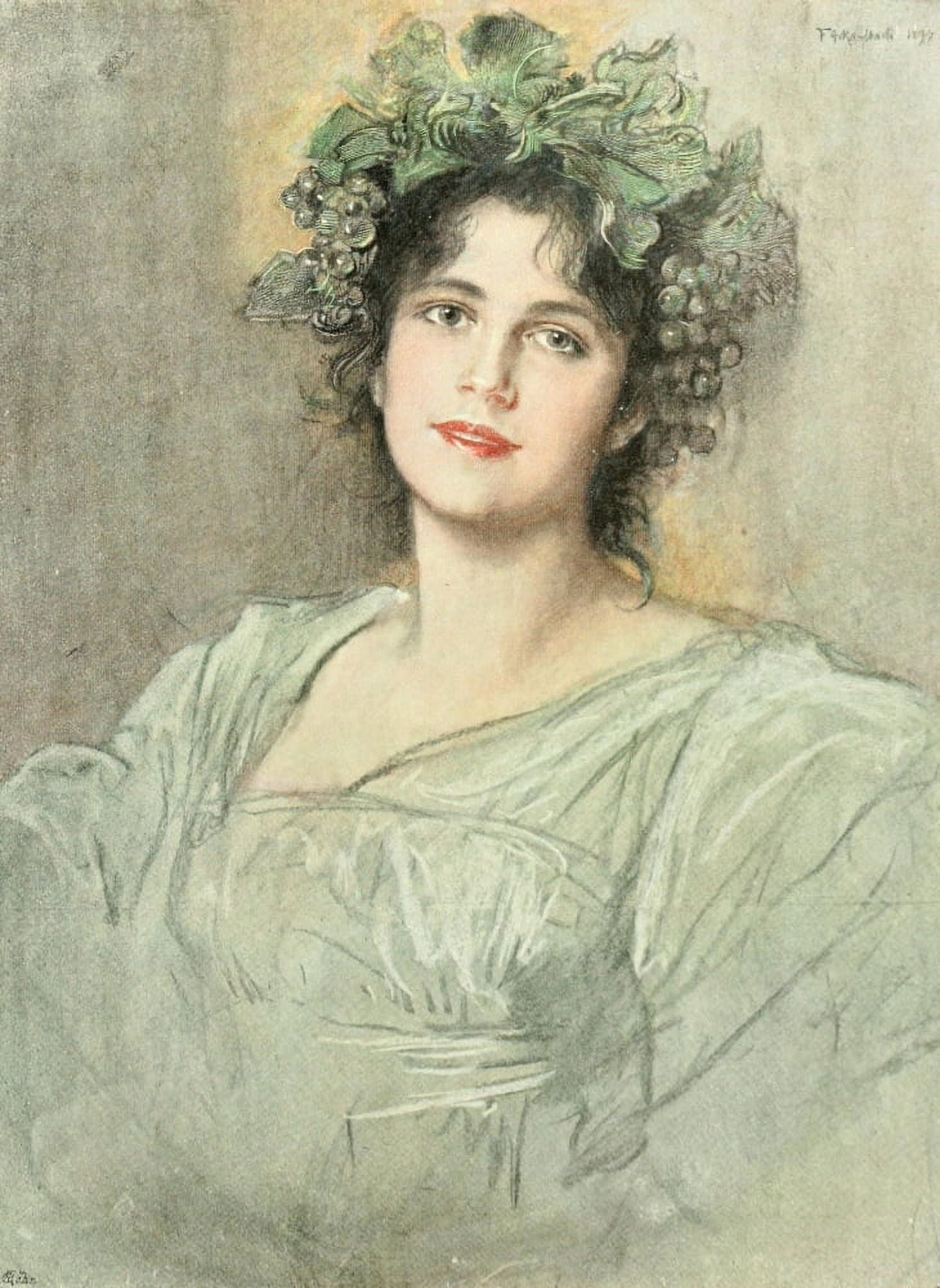Die Kunst 1899 Hebe Canvas Art - Friedrich von Kaulbach (24 x 36)