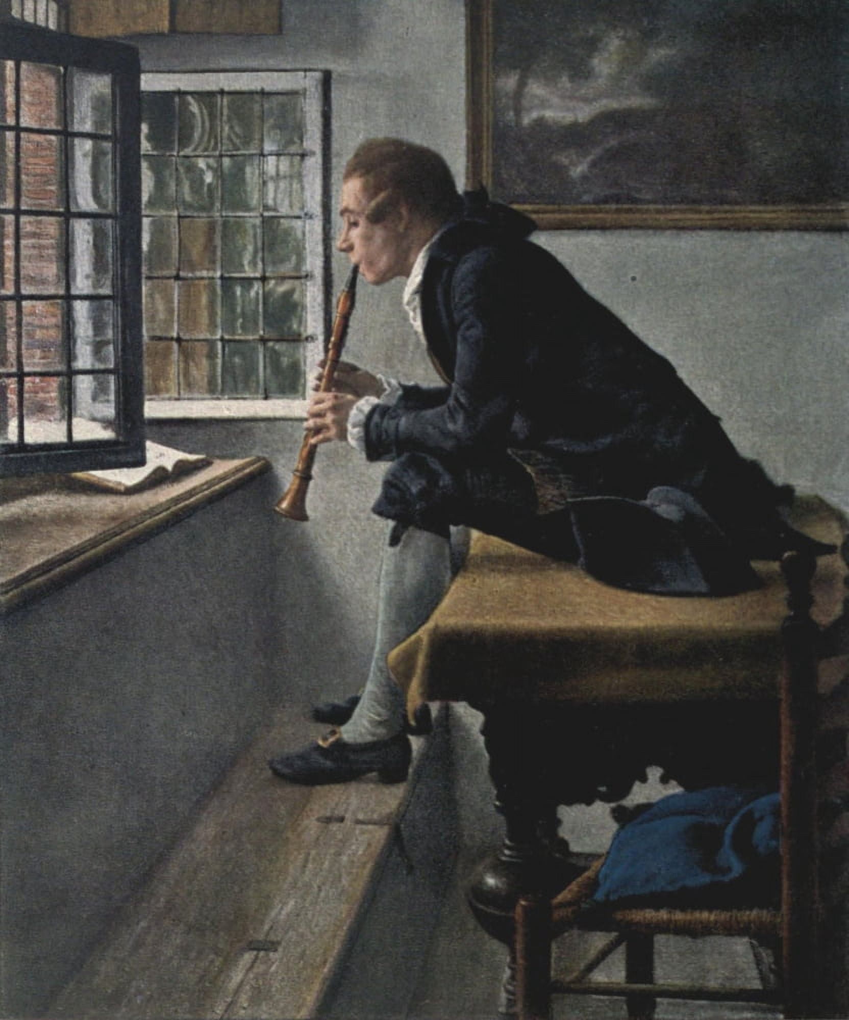 Die Kunst 1909 Flute Player Canvas Art - Claus Meyer (18 x 24)