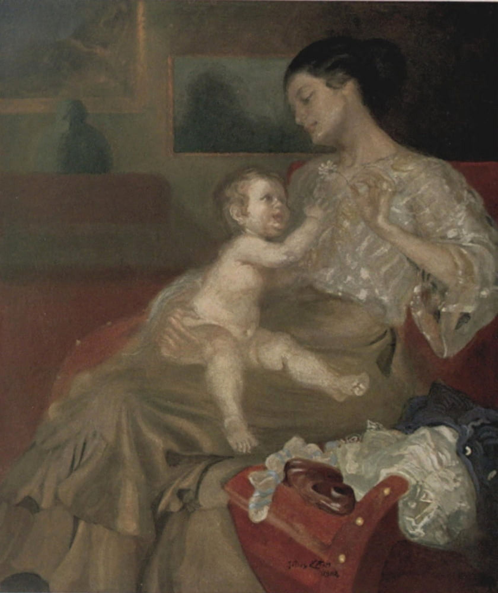 Die Kunst 39 Mother & Child Canvas Art - Julius Exter (18 x 24)