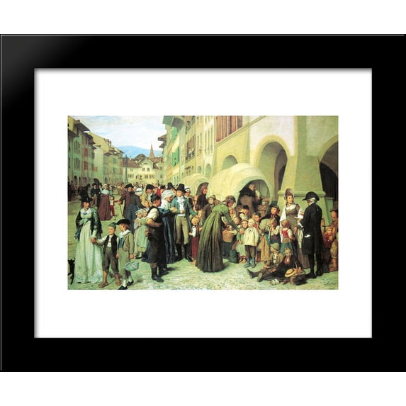 Die Länderkinder 20x24 Framed Art Print by Albert Anker