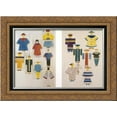 thumbnail image 1 of Die Nachtigall 24x18 Gold Ornate Wood Framed Canvas Art by Oskar Schlemmer, 1 of 2