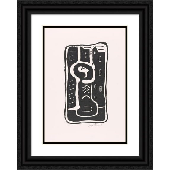 Die Schaffenden 11x14 Black Ornate Wood Framed Double Matted Museum Art Print Titled: Modern Graphics Are Bundle (1918)