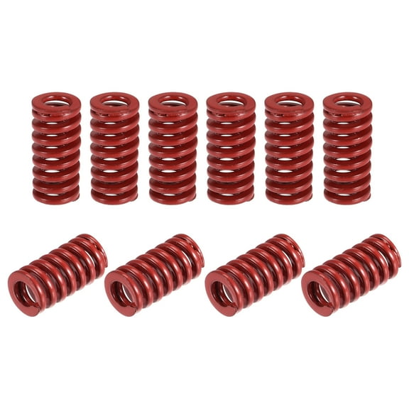 Die Spring 10 Pack 8mm OD 15mm Long Stamping Medium Load Compression, Red