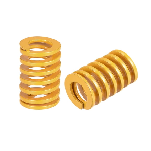 Die Spring, 12mm OD 20mm Long 2 Pack Stamping Light Load Compression Yellow