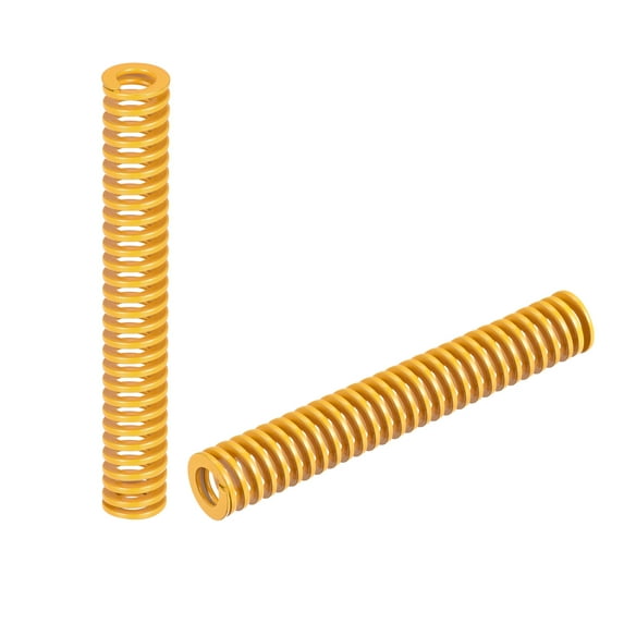Die Spring, 12mm OD 80mm Long 2 Pack Stamping Light Load Compression Yellow