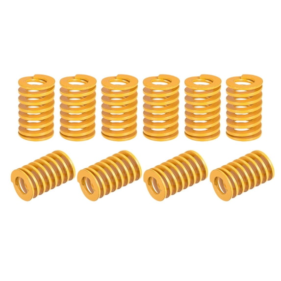 Die Spring, 14mm OD 25mm Long 10 Pack Stamping Light Load Compression Yellow