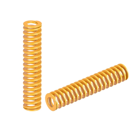 Die Spring, 16mm OD 70mm Long 2 Pack Stamping Light Load Compression Yellow
