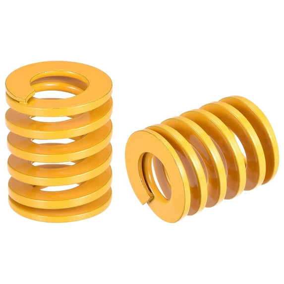 Die Spring, 18mm OD 20mm Long 2 Pack Stamping Light Load Compression Yellow