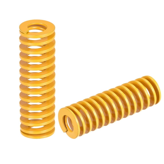 Die Spring, 18mm OD 55mm Long 2 Pack Stamping Light Load Compression Yellow