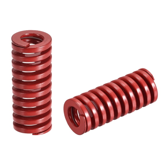 Die Spring, 2 Pack 18mm OD 40mm Long Spiral Stamping Medium Load Die Springs Red