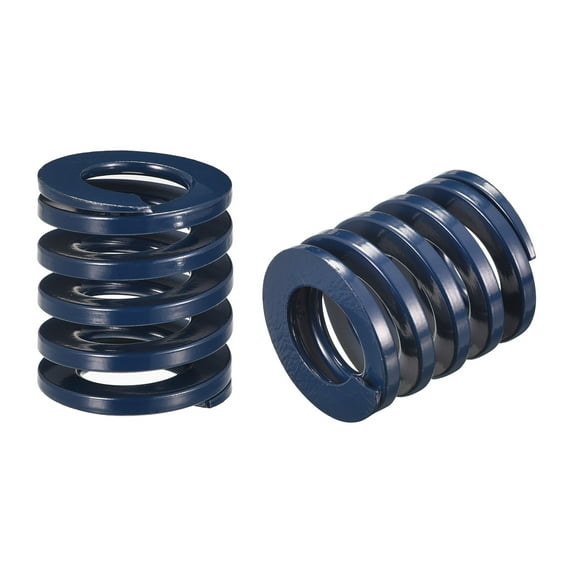 Die Spring, 2 Pack 30mm OD 35mm Long Spiral Stamping Light Load Compression Die Springs, Blue