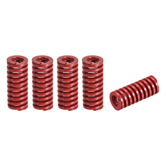 Die Spring, 5 Pack 18mm OD 40mm Long Spiral Stamping Medium Load Die Springs Red