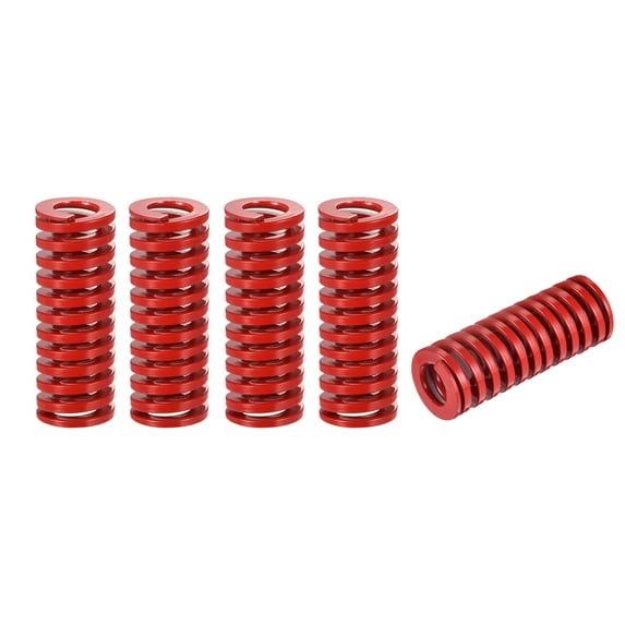 Die Spring 5 Pack TM 20mm OD 55mm Spiral Stamping Medium Load Die Springs, Red