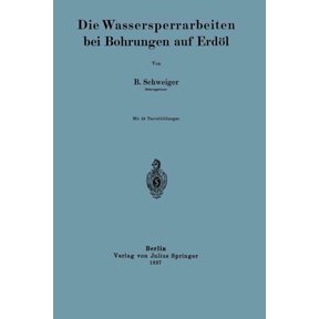 Die Wassersperrarbeiten Bei Bohrungen Auf Erdl, (Paperback)