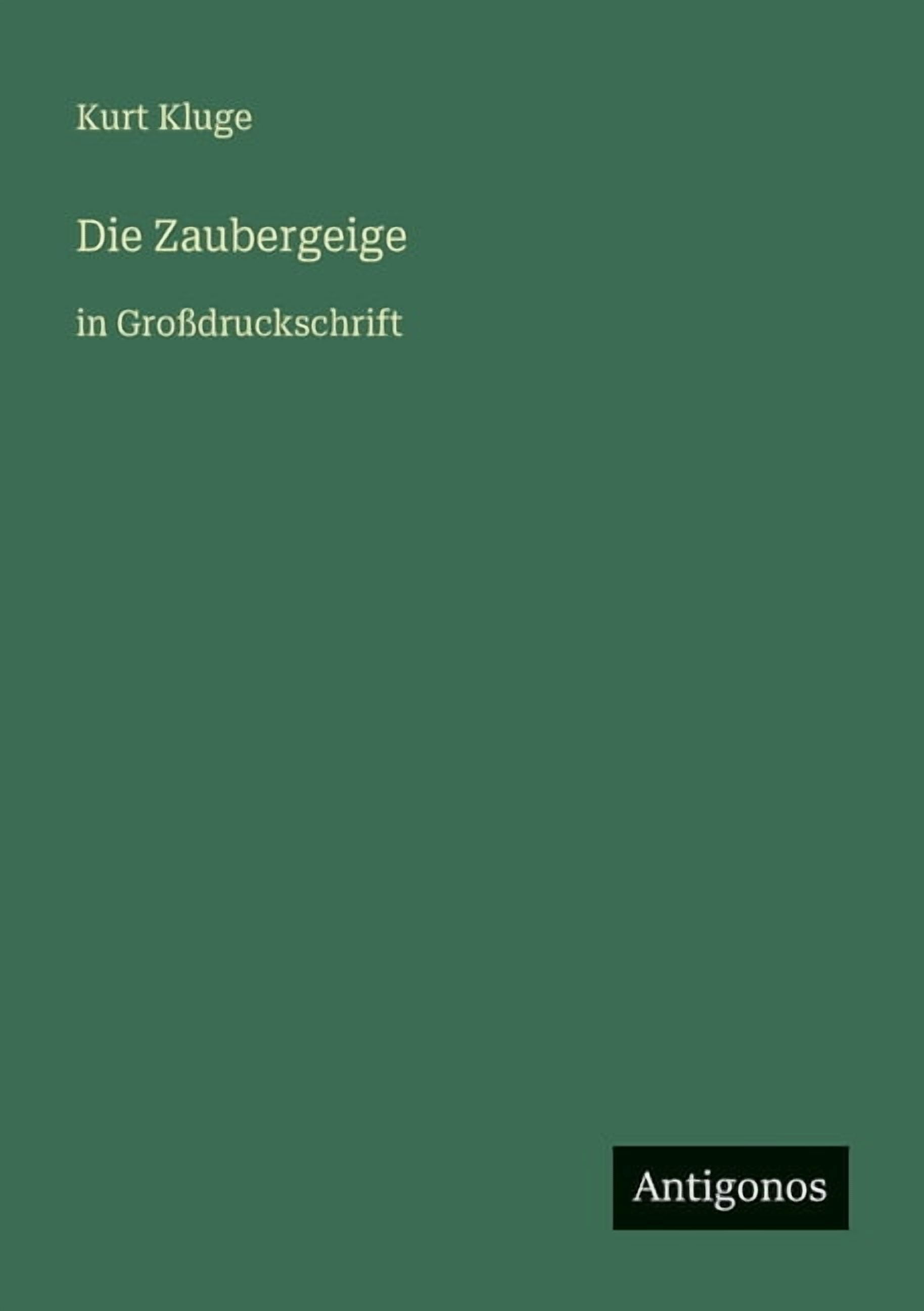 Die Zaubergeige: in GroÃdruckschrift, (Paperback)