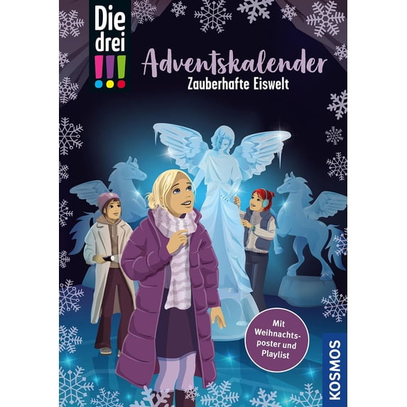Die drei !!!, Zauberhafte Eiswelt: Adventskalenderbuch mit v Ina Biber,Franziska M (Hardcover)