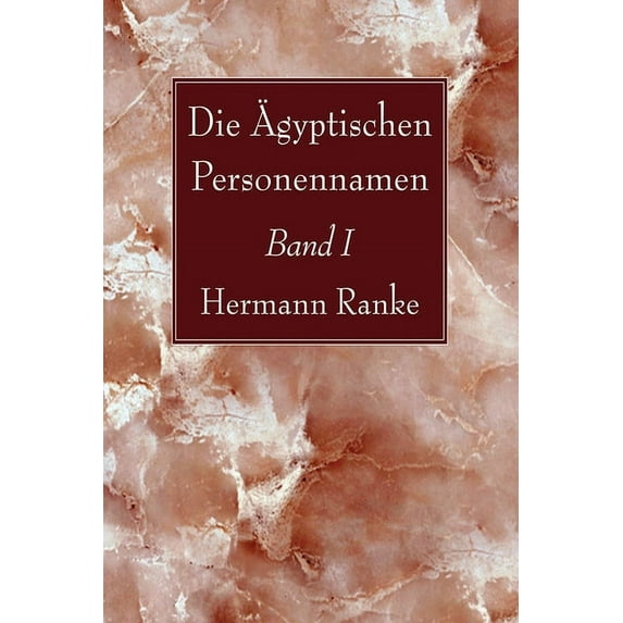 Die Ägyptischen Personennamen, Band I (Paperback)