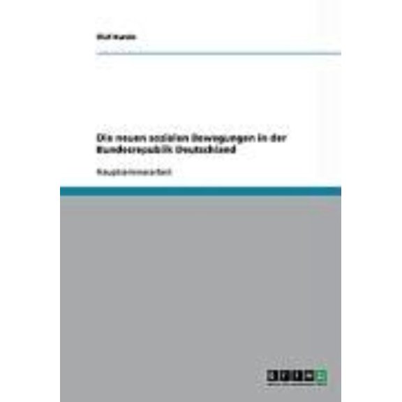 Neuen Sozialen Bewegungen in Der Bundesrepublik Deutschland
