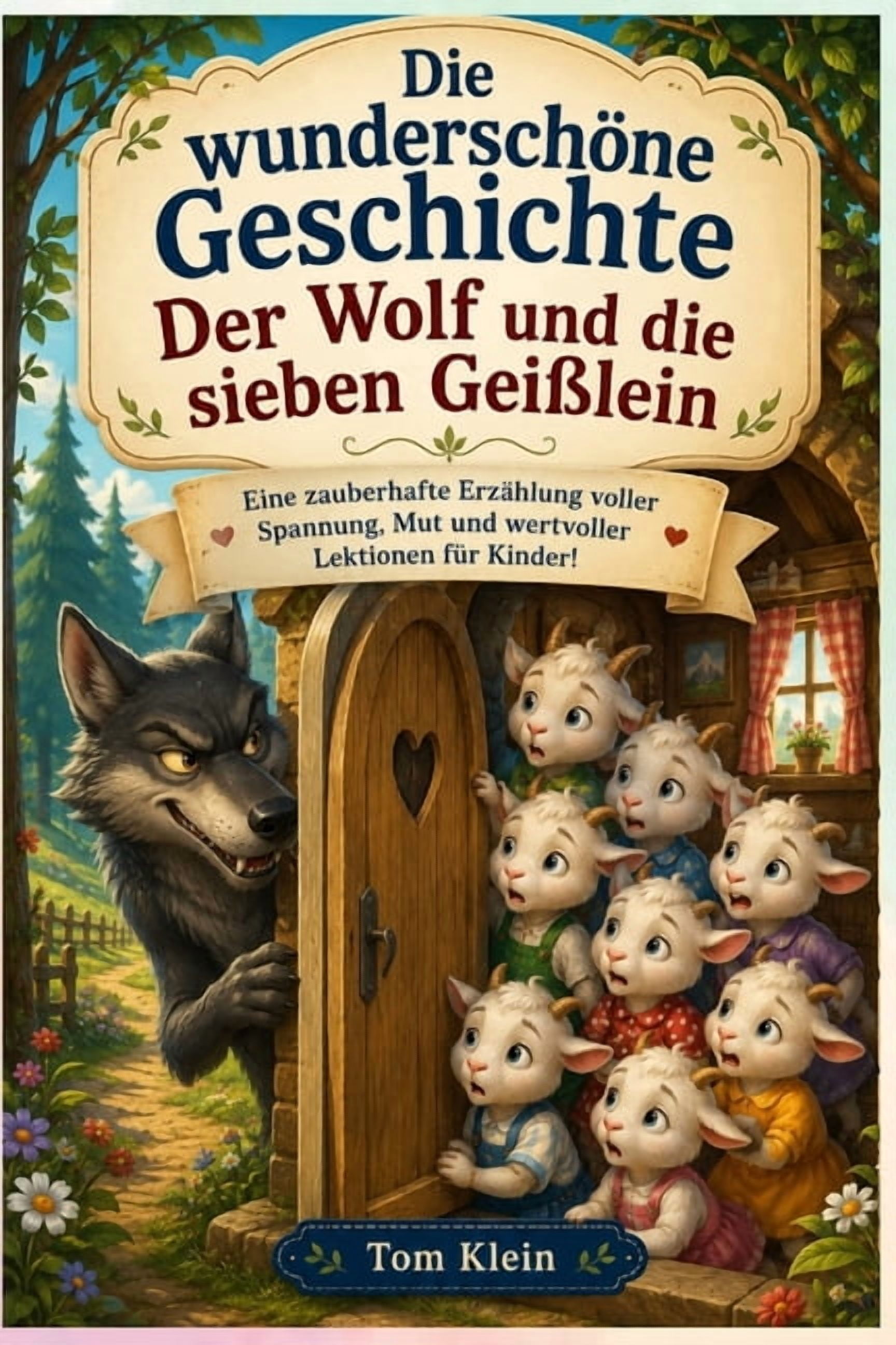 Die wunderschöne Geschichte Der Wolf und die sieben Geißlein: Eine zauberhafte Erzählung voller Spannung, Mut und wertvo, (Paperback)