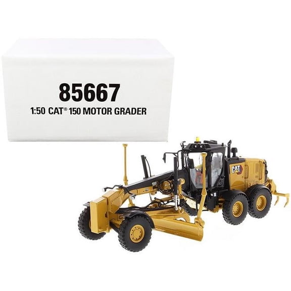 DieCast Masters 85667 1-50 Diecast Model for CAT Caterpillar 150 Motor Grader with Operator High Line Series