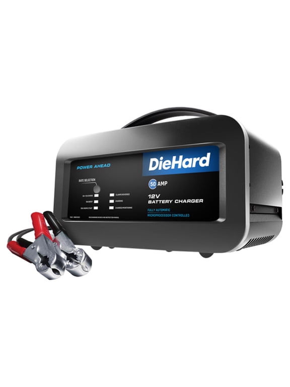 12V 6A Automatic Battery Charger with 10A Boost & 50A Jump-Starting Capabilities