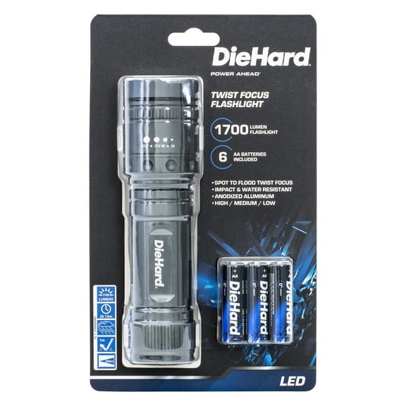 DieHard 41-6123 1,700-Lumen Twist Focus Flashlight