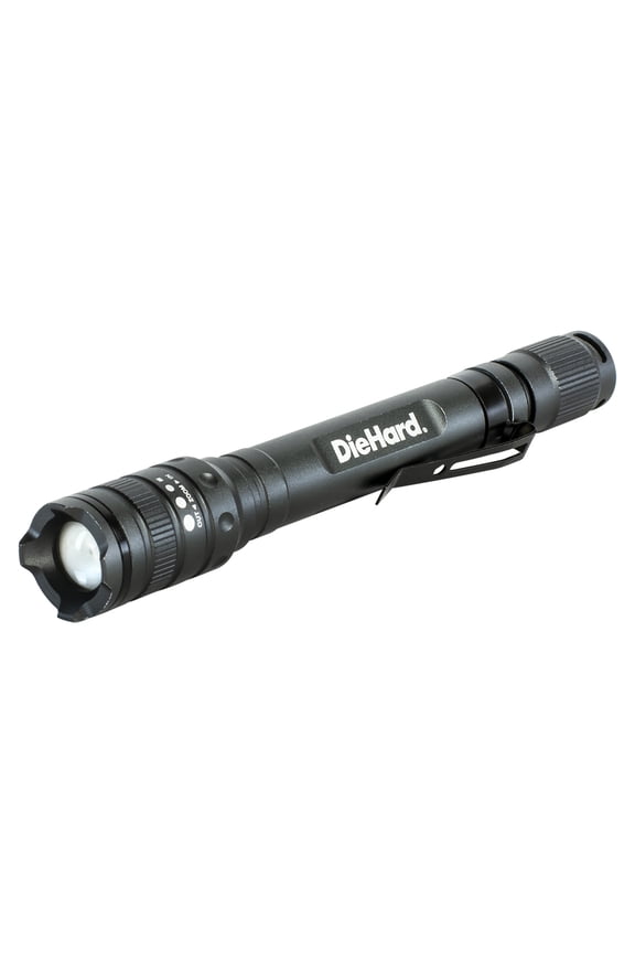 LED 180-Lumen Aluminum Flashlight with 3 Modes, Twist Focus, Impact/Water-Resistant, Battery Powered, Pocket Clip & Up to 229-ft. Beam